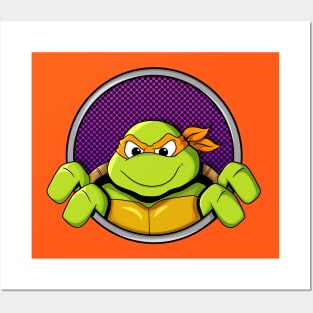 Turtle power Mikey Posters and Art